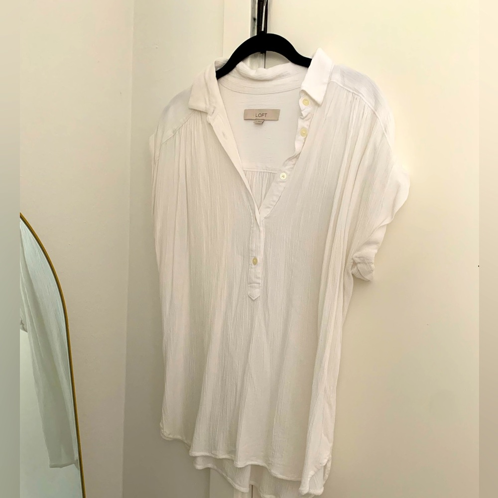 Loft white blouse